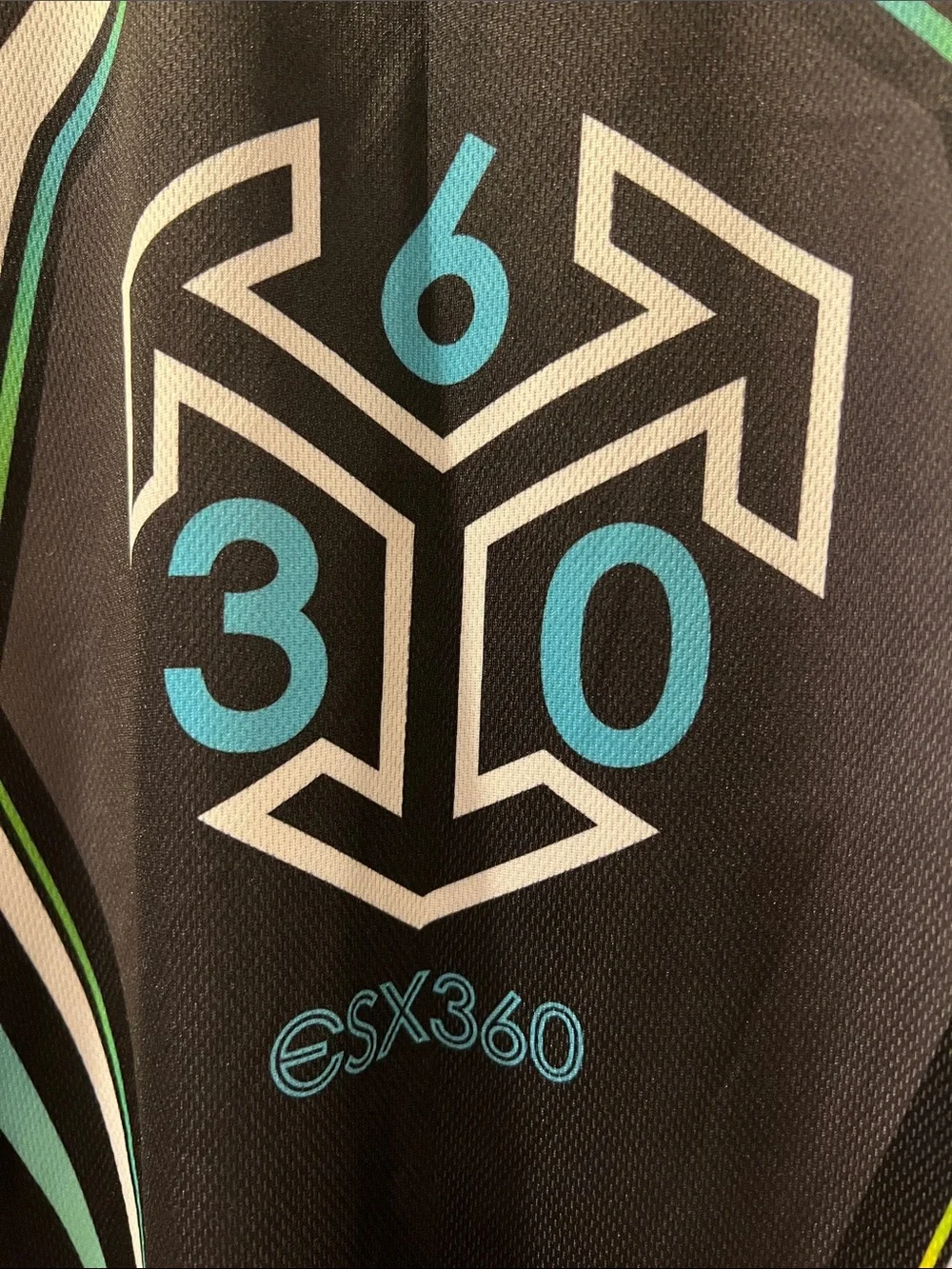 EX360 Graphic Athletic Tee in Black, Lime & Teal
